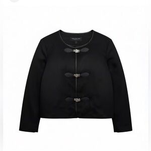 Black Women's Jacket toggle suede